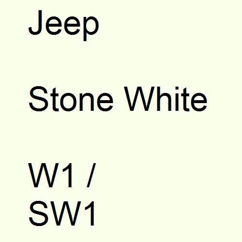 Jeep, Stone White, W1 / SW1.